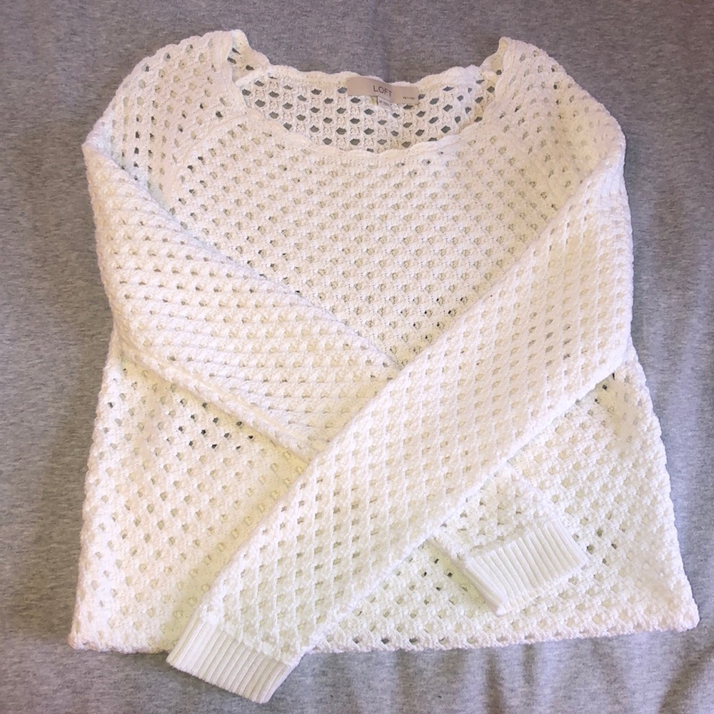 Loft white sweater